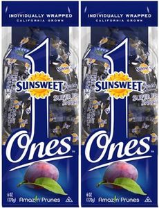 Sunsweet Gold Label Ones Super Select California Individually Wrapped Prunes 6.0 Ounces (Pack of 2)(Packaging May Vary)