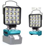 Fiihio LED Work Light for Makita 18V Battery, Cordless Handheld Flood Lights for Job Site Lighting, 48W 3400LM Flashlight Portable Wok Light with USB & Type-C and Low Voltage Protection (No Battery)