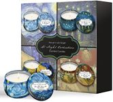 Fine Art Inspired Scented Candles Gift Set, Aromatherapy 8% Essential Oil Fragrance, 4 Pack 4.4 oz Soy Wax Candles, Reusable Decorative Tin, 25-30 Hour Burn Time Each Candle | Van Gogh at Night