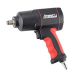 Anesty Air Impact Wrench 1/2", 1700Nm Heavy Duty Air Impact Gun Tool Twin Hammer 1/2 inch Square Drive 1250 Ft-lbs Loosening Torque, Composite Body with Soft Grip for Comfort of Work