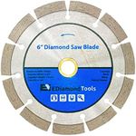 6" Segmented Diamond Saw Blade for Concrete, Brick, Block and Masonry, 10mm Segment Height, 7/8"-5/8" Arbor