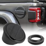 HRepair Gas Cap Cover fits for Jeep Wrangler JL&JLU Gas Cap Cover 2018 2019 2020 2021 2022 2023 2024 Aluminum Fuel Filler Door Cover