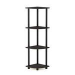 Furinno 4-Tier Corner Shelf, Espresso/Black, One size