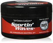 Soft Sheen Sportin Waves 3.5 Ounce Gel Pomade/Wavitrol Jar (103ml) (3 Pack)