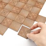 iLAND Dollhouse Flooring on 1/12 Scale 1/6 Scale, Miniature Dollhouse Accessories, 30pcs Double-Sided Dollhouse Floor Tiles (Classical Inlays & Marbling Pattern)