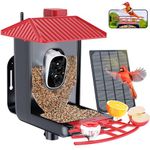 Osoeri Bird Feeder with Camera, Smart AI Identify Bird Feeder Camera Wireless Outdoor, Auto Capture Bird Videos & Motion Detection, with DIY Add-ons & Hummingbird Feeder, Gifts for Bird Lovers