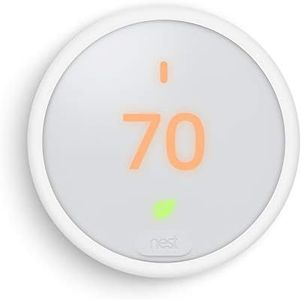 Google Nest Thermostat E - Programmable Smart Thermostat for Home - 3rd Generation Nest Thermostat - Works with Alexa,White