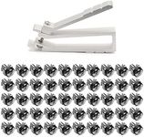 kwmobile 50 Pack M6 Cage Nuts, Bolts and Washers Kit - Cage Nuts Set with Tool for Installation Extraction - for Patch Panel Rack Mount - Silver