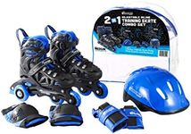 Chicago Skates Training Set Black/Blue MD (1 Little Kid - 4 Big Kid)