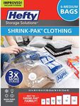 Hefty SHRINK-PAK Clothing 6 Medium Bags