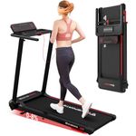 CITYSPORTS Folding Treadmill,8% Incline Treadmills for Home,12km/h Portable Treadmill,1400W Motor Walking Pad Foldable,120kg Weight Capacity,APP*LED Screen