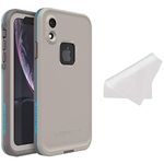 LifeProof FRĒ Series Waterproof Case for iPhone XR (Only) - with Cleaning Cloth - Non-Retail Packaging - Body Surf (Cement/Gargoyle/Hawaiian Ocean)