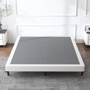 XINXINYAN 4 Inch Box Spring Full Size, Heavy Duty Mattress Foundation, Sturdy Metal Box Springs Only with Fabric Cover Set, Easy Assembly, Noise Free