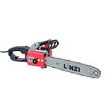 LINZI Electric Chainsaw 1300W 16-Inch Guide Bar and Blade Chain, Portable Corded Chain Saw with Extra Chain for Garden Trees Wood Cutting 101732