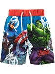 Marvel Avengers Swim Shorts | Iron Man and Hulk Boys Swimming Trunks | Boys' Swim Shorts & Trunks | Age 5 to 6 Years Multicoloured