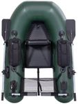 FRM BOARDS Inflatable Boat Belly Boat Fishing Float Tube with Storage Pockets, Adjustable Straps, Fishing Rod Holder & Fish Ruler, Loading Capacity 400lbs (Army Green)