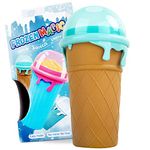 Slushy Maker Cup, Frozen Magic Squeeze Cup, 16.9 oz Slushy Squeeze Cup for Homemade Milkshake, Magic Slushy Maker Squeeze Cup, DIY Smoothie Maker for Kids, Ice Maker Cup Squeeze (Coffee Large 500ml)