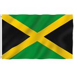 ANLEY Fly Breeze 3x5 Foot Jamaica Flag - Vivid Color and UV Fade Resistant - Canvas Header and Double Stitched - Jamaican National Flags Polyester with Brass Grommets 3 X 5 Ft