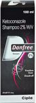 Danfree 2% Ketoconazole Anti-Dandruff Shampoo 100ml, helps with reducing itching inflammation and flakes