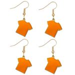 2 Pairs Orange Shirt Earrings, Orange Tshirt Shaped Jewelry for National for Truth and Reconciliation, Canada Enamel Beaded Earrings Indigenous for Kids Adults