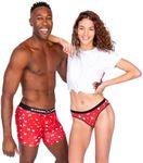 Warriors & Scholars W&S Matching Underwear for Couples - Couples Matching Undies, Cupid, Bikini Briefs, Medium