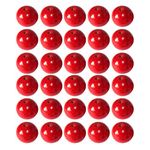 Round Wood Beads for Threading, Jewellery, Craft - Pack of 50, red, 6 mm