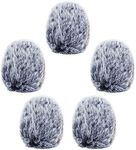 Cubilux Furry Windscreen for Game Headset, Muff Windshield Windjammer Deadcat,Wind Muff & Dead Cat for Headset, 5-Pack