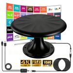 Outdoor RV TV Aerial, 720° Omni‑Directional Outdoor Aerial for Smart Tv, Digital Tv Aerial Outdoors with Freeview HD Long Range Reception, For Attic/Camping/RV/Boat (RV008)