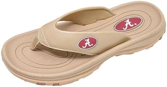 ZORIZ Collegiate Series Golf Sandal Tan, Alabama 10