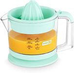 Dash Citrus Juicer Extractor: Compact Juicer for Healthy Juice, Oranges, Lemons, Limes, Grapefruit & Other Citrus Fruit with Easy Pour Spout + 32 oz Pitcher - Aqua