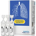 NAVEH PHARMA RSV Hypertonic Saline Solution 7% For Any Nebulizer Machine For Adults & Kids - Diluent For Inhalators & Nasal Devices, Helps Clear Lungs And Congestion (25 Sterile Bullets Of 5 ML)