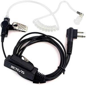 Covert Tube Walkie Talkie Earpiece with Mic,Compatible with Motorola Motorola CP185 CP200 CP200d GP300 GP2000 BRP40 HYT TC610 2 Way Radio,Full Size PTT,Security Earpiece,Two Way Radio Earpiece(1 Pack)