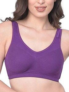 Clovia Women's Non-Padded Non-Wired High Support Full Figure Bra (BR2052R15_Purple_34E)