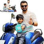 LovDear Two Wheeler Safety Belt for Kids with storage bag - kids safety belt for two wheeler(2-12 years)- Adjustable safety belt for kids for bike scooty - bike belt for kids safety Green