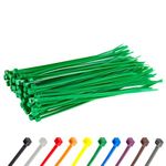 Gocableties Green Cable Ties, 200mm x 4.8mm, Pack of 100, 8" Premium Nylon Zip Ties, Multi-Purpose Plastic Tie Wraps, Secure Self-Locking Mechanism, for Home, Garden, Office and DIY