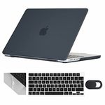 Se7enline Compatible with MacBook Pro 16 inch Case Hard Shell Cover for 2023 2022 2021 Mac Pro 16-inch New A2991 A2780 A2485 M3 M2 M1 Pro/Max & Keyboard Skin & Touchpad Protector & Webcam Cover, Black