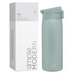 Simple Modern Insulated Thermos Travel Coffee Mug with Snap Flip Lid | Leakproof Reusable Stainless Steel Tumbler Cup | Gifts for Women Men Him Her | Kona Collection | 16oz | Sea Glass Sage