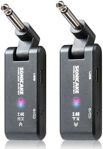 SONICAKE 2.4GHz drahtloses Gitarrensystem 6 Kanäle wiederaufladbar Audio Gitarre Bass drahtloser Sender-Empfänger für elektrische Instrumente