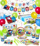 Pirese Train Birthday Party Supplies, Train Party Decorations, Train Birthday Decorations | Train Party Supplies | Train Decorations for Birthday Party | Chugga Chugga Two Two Party Supplies