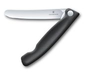 Victorinox Swiss Classic, Tomato and Table Knife, Extra Sharp Blade, Straight Edge, 11 cm, Stainless Steel, Black