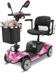 Mbxcooter M1 15 Miles 4-Wheel Mobility Scooter for Adults/Seniors, 350W Powered Electric Wheelchair Device w/360WH Battery, 300LBS Capacity, Cup Holder, Compact&Portable for Elderly(FSA/HSA Eligible)