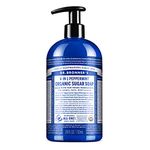 Dr. Bronner’s - Organic Sugar Soap (Peppermint, 710 mL) - Made with Organic Oils, Sugar and Shikakai Powder, 4-in-1 Uses: Hands, Body, Face and Hair, Cleanses, Moisturizes and Nourishes, Vegan