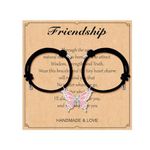 Friend Ship Bracelets Best Friend Bracelet String Bracelets Butterfly Bracelet Start Bracelets Knot Bracelets Friendship Bracelets for 3 Matching Bracelets Jewelry Gifts