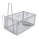 Humane Rats Trap, Chipmunk Rodent Trap for Indoor and Outdoor Small Animal, Live Humane Cage Trap for Squirrel Mouse Rats Mice Rodent Animal Catcher 27x14.5x11.5cm / 10.6x5.7x4.5in