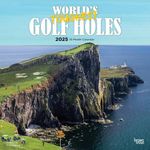 World's Toughest Golf Holes OFFICIAL | 2025 12 x 24 Inch Monthly Square Wall Calendar | Plastic-Free | BrownTrout | Outdoor Sport