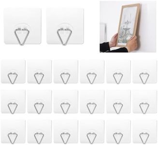 DIDUDIDU Wall Plate Hangers for Display - 20 Pack Invisible Adhesive Picture Hanger Holders for Wall - Ideal for Hanging Large Decorative Plates, Paintings, Artwork - 2.8 inch