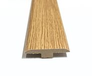 Solid Laminate/Wood Flooring MDF Threshold Strip T Bar 2 Modern Oak Colours (0.9m, Louisiana Oak)