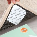 Home Techpro Double Sided Rug Pad Gripper for Hardwood Floors No Damage, New Materials to Non Slip Rug Pads, Under Rug Carpet Tape : Keep Your Rug in Place & Make Corner Flat, 4 PCS