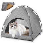 Nobleza Cat Tent Cat Cave Beds Cat Bed House Pet Bed Tent for Indoor Outdoor Cat House Detachable Breathable Kitten Bed Tent Pet Kitten House with Removable Double-Sided Cushion Four Seasons Universal