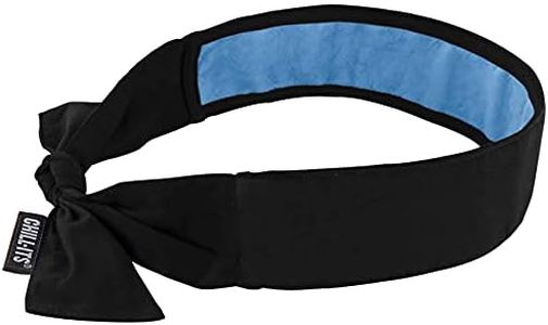 Chill-Its 6700CT Evaporative Cooling Bandana - Tie Closure, Black